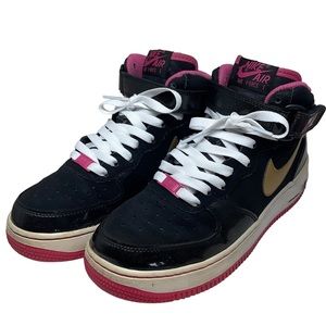 Nike Air Force 1 Mid GS Black Pink Gold